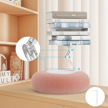 KABCON Pillow Tablet Stand for Kindle,360°Adjustable Aluminum Pole Phone Holder with Soft Plush Fabric for 4.7"-13" Phones/Tablets,iPad Pro Mini Air 12.9,iPhone Pro Max,Samsung Galaxy,LG,Kindle-Pink