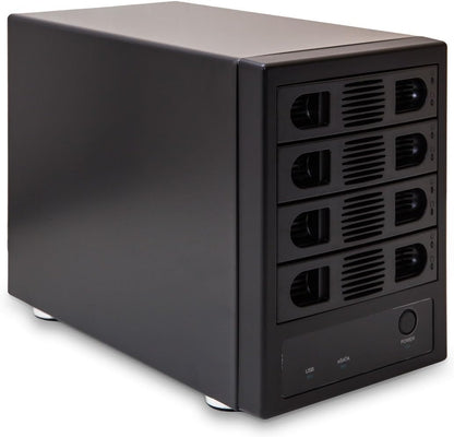 Syba SY-ENC50104 4 Bay 3.5” SATA III HDD Non-RAID Enclosure – Supports USB 3.0 & eSATA Interface, Black