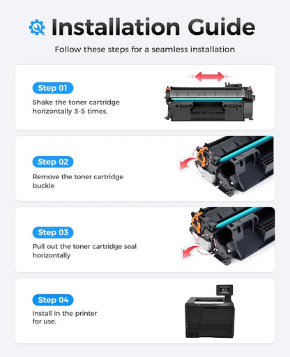 80A Black Toner Cartridge 2-Pack with chip High Yield Replacement for HP 80A CF280A Compatible with HP LaserJet Pro 400 MFP M425dn M425dw M401dn M401dw M401n M401dne Printer M425 M401 Series Ink Copy