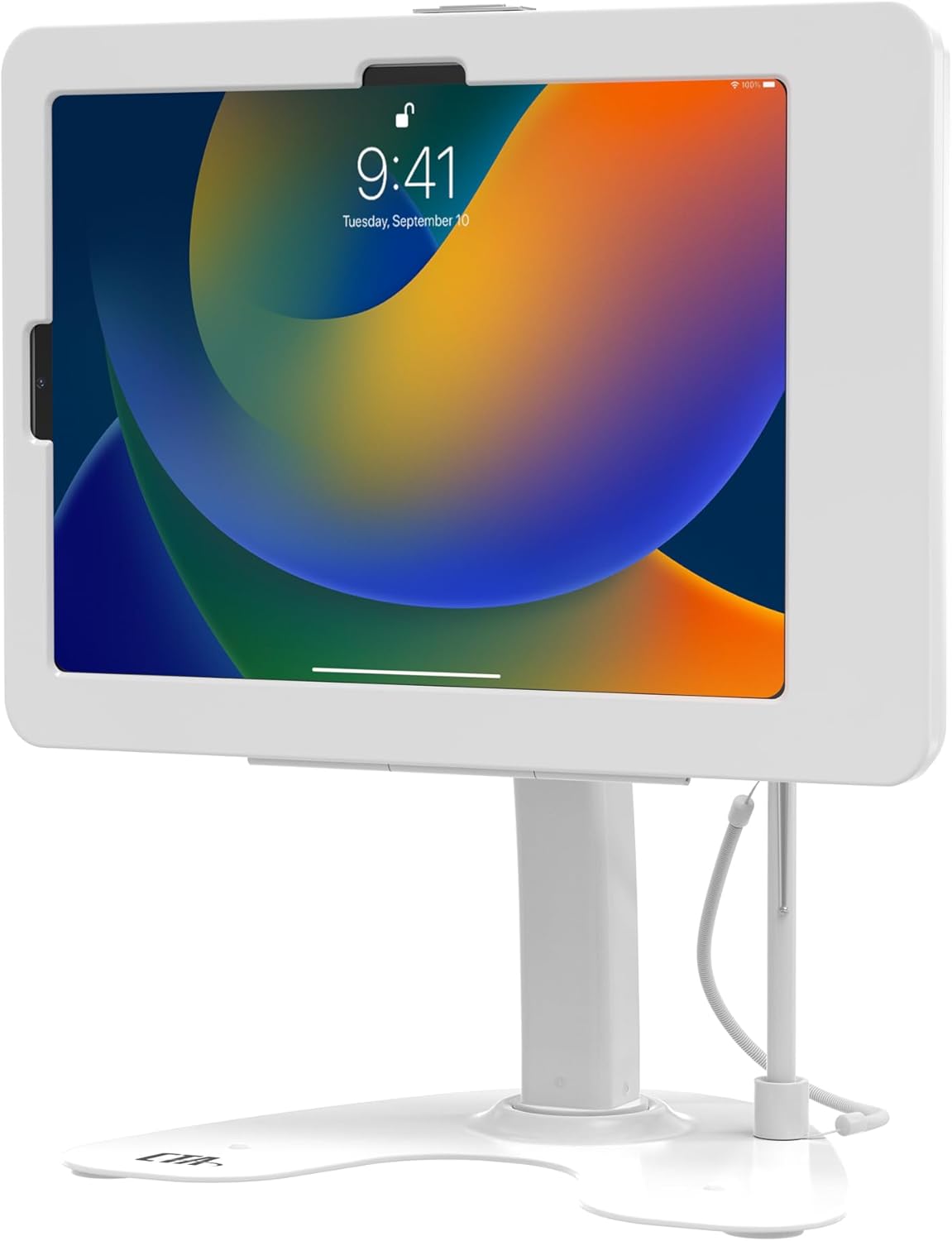Dual Kiosk Stand – CTA Dual Security Kiosk Stand with Locking Case and Cable for iPad 11th Gen A16 11” - 10th Gen 10.9” - 11” Pro - Air 4 & 5 Gen - White (PAD-ASK109W)