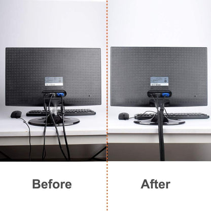 ZhiYo 6.6ft - 1.2 inch Cable Sleeve, Cord Wrap Wire Protector Tubing for Pets, PC Cable Wrap, Computer Cable Management Sleeve - Black