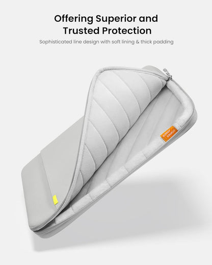 tomtoc 360 Protective Laptop Sleeve for 14-inch MacBook Pro M4/M3/M2/M1 Pro/Max A3112 A3401 A3185 A2992 A2918 A2779 2024-2021, Water-Resistant Case Bag with Accessory Pocket for 13.8 Surface Laptop 7