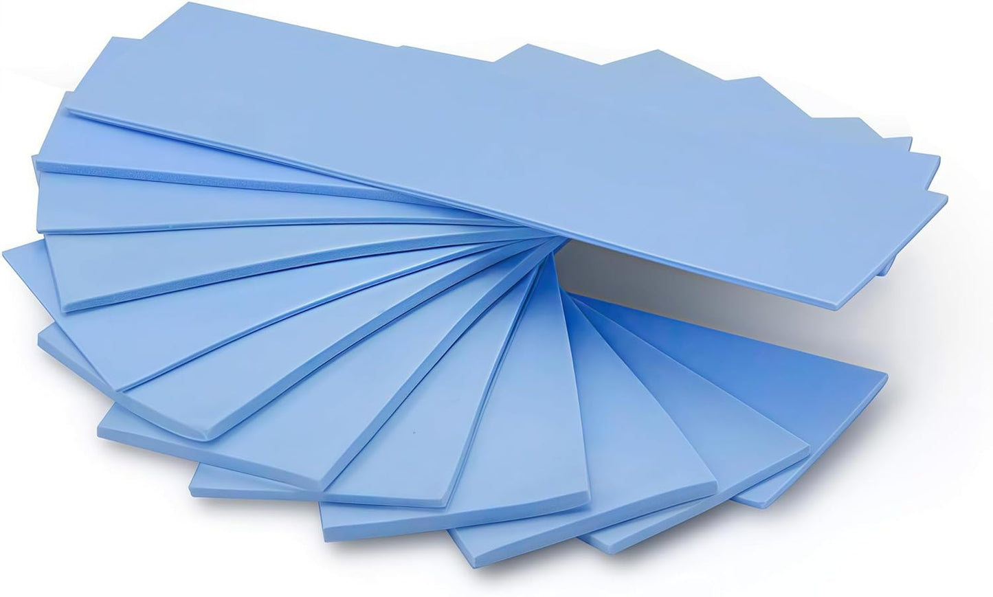 A ADWITS [ 12-Pack ] Thermal Conductive Silicone Pads, Soft Safe Simple to Apply for SSD CPU GPU LED IC Chipset Cooling -Blue