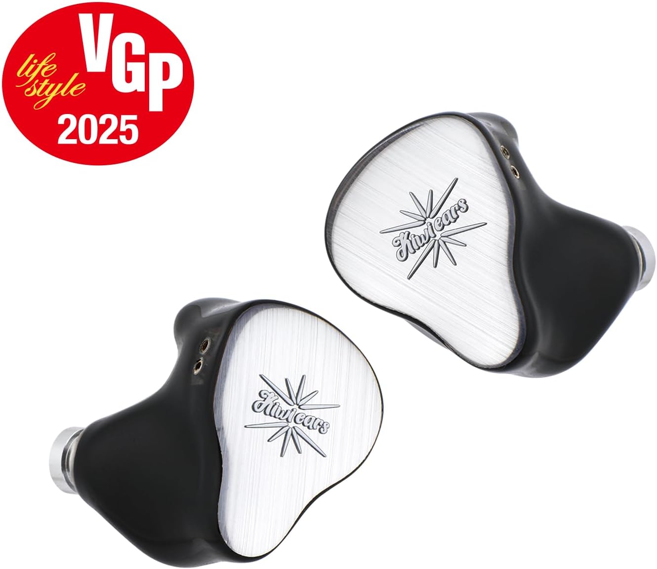 Linsoul Kiwi Ears KE4 in Ear Monitor, 2DD+2BA Hybrid Earphone, Gaming Earbuds, HiFi Wired IEM, with Detachable IEM Cable for Musician Audiophile (Silver)