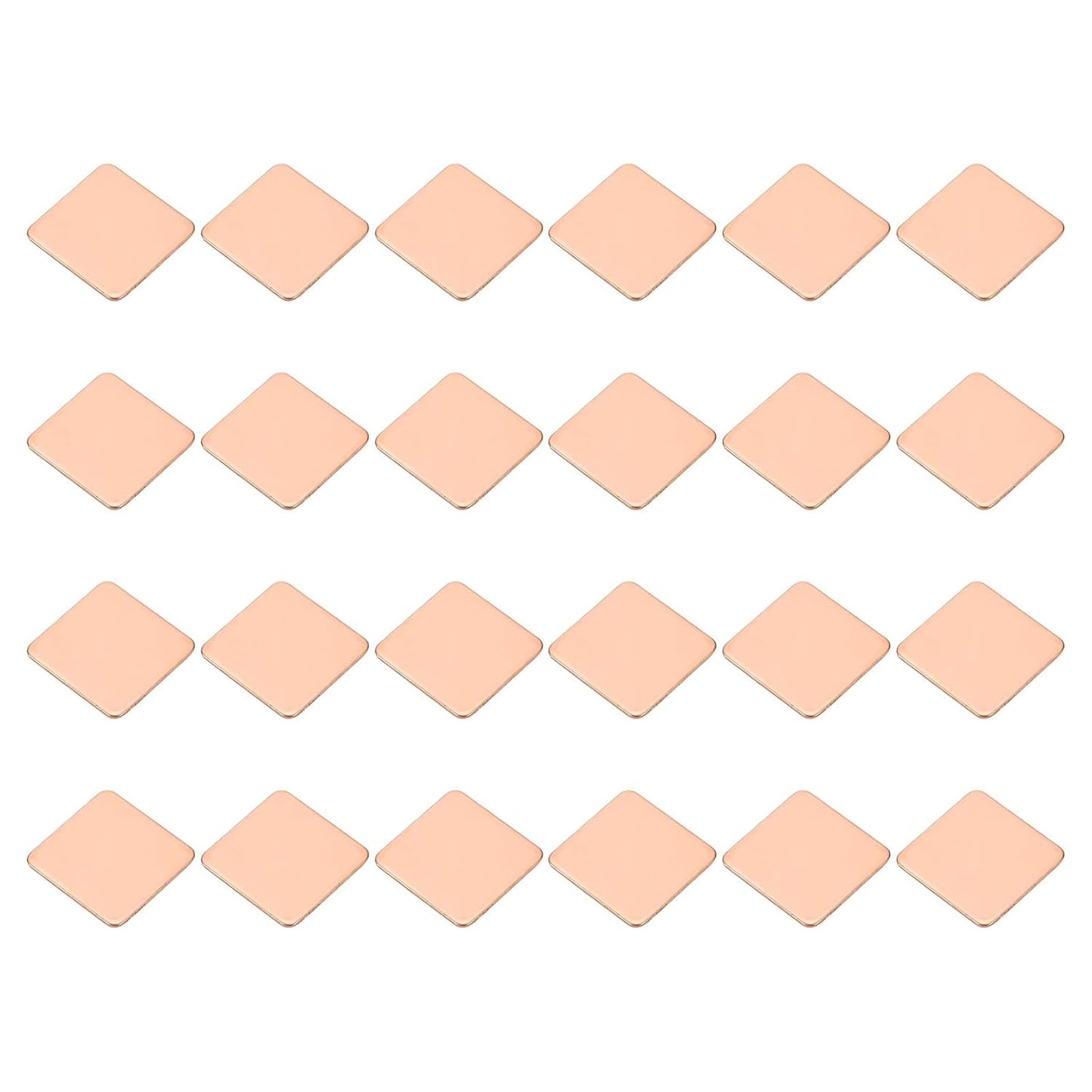 PATIKIL Copper Heatsink Pad Shims, 24 Pcs 20x20x1mm Copper Pad Shim IC Chipset GPU CPU Thermal Heatsink for Cooling Laptop Desktop Computer