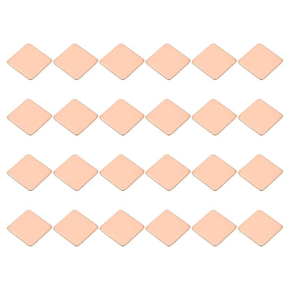 PATIKIL Copper Heatsink Pad Shims, 24 Pcs 20x20x1mm Copper Pad Shim IC Chipset GPU CPU Thermal Heatsink for Cooling Laptop Desktop Computer