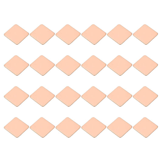 PATIKIL Copper Heatsink Pad Shims, 24 Pcs 20x20x1mm Copper Pad Shim IC Chipset GPU CPU Thermal Heatsink for Cooling Laptop Desktop Computer