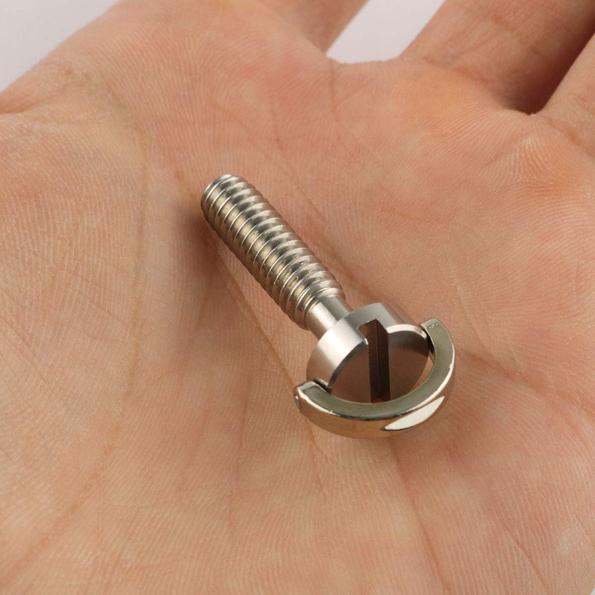 E-outstanding D Ring Hinged Screw 2PCS 1/4-20 Thread D-Ring Stainless Steel Camera Fixing Screws for Camera Tripod Monopod QR Plate 26mm Length