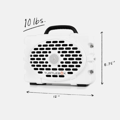 Turtlebox Original Gen 3: Portable Outdoor Bluetooth Speaker – Ultra-Loud (120dB), Waterproof (IP67), Rugged, Impact-Resistant, 3-Day Battery | Party Mode: Unlimited Pairing Stereo, White/Royal Blue