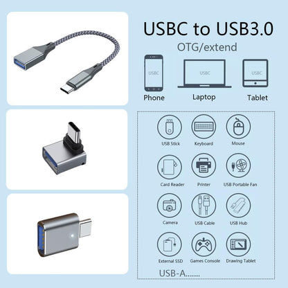 3Pcs Upgraded USB C to USB Adapter, High-Speed Data Transfer, USB Converter,USB C Male to USB 3.0 Female OTG Adapter for Apple 16 15, Mac, Tablet, Notebook, and More Type C Devices
