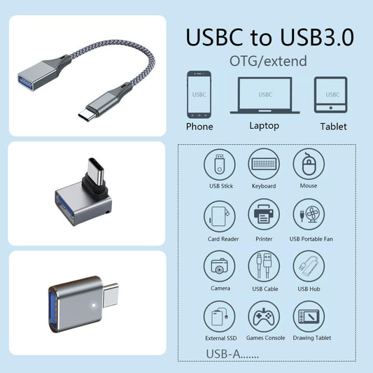 3Pcs Upgraded USB C to USB Adapter, High-Speed Data Transfer, USB Converter,USB C Male to USB 3.0 Female OTG Adapter for Apple 16 15, Mac, Tablet, Notebook, and More Type C Devices