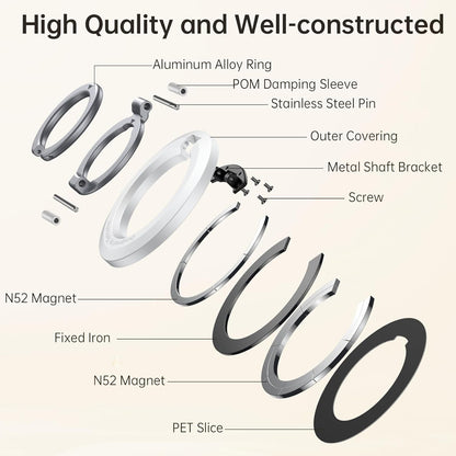 SYNCWIRE for MagSafe Ring Holder, Magnetic Phone Ring Holder Magnet Cell Phone Grip Finger Ring Kickstand Compatible with iPhone 16 15 14 13 12 Pro Max fits MagSafe Accessories