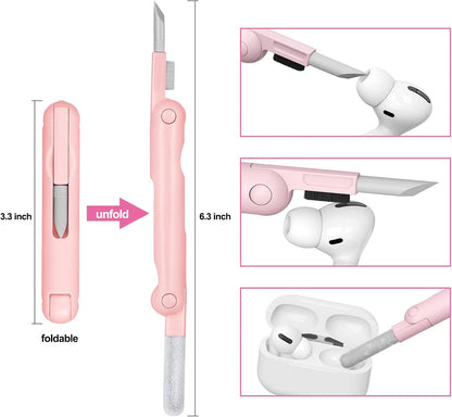 7-in-1 Electronic Cleaner Kit,Keyboard Cleaner,Laptop Cleaner Kit for Monitor, Cell Phone, Headset, Lego, Laptop Camera Lens (Pink)