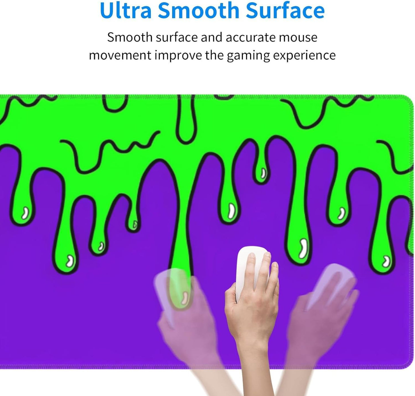 Gaming Mouse Pad Abstract Dripping Design Desk Mat Desk Pad Large Gaming Mouse Pad E-Sports Office Keyboard Pad Computer Mouse Non-Slip Computer Mat Gift for Teen Boyfriend Girlfriend