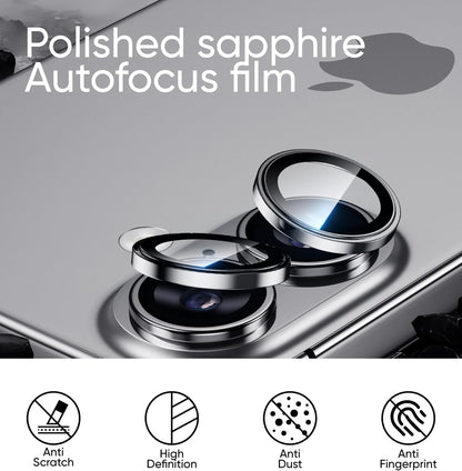 MAGIC JOHN for iPhone 16Plus/16 Camera Lens Protector [Alignment Kit&1:1 Invisible Perfect Fit] 9H Aerospace Tempered Glass Anti-Scratch Durable, Individual Cover Ring, Case Friendly, Set of 2, Sliver