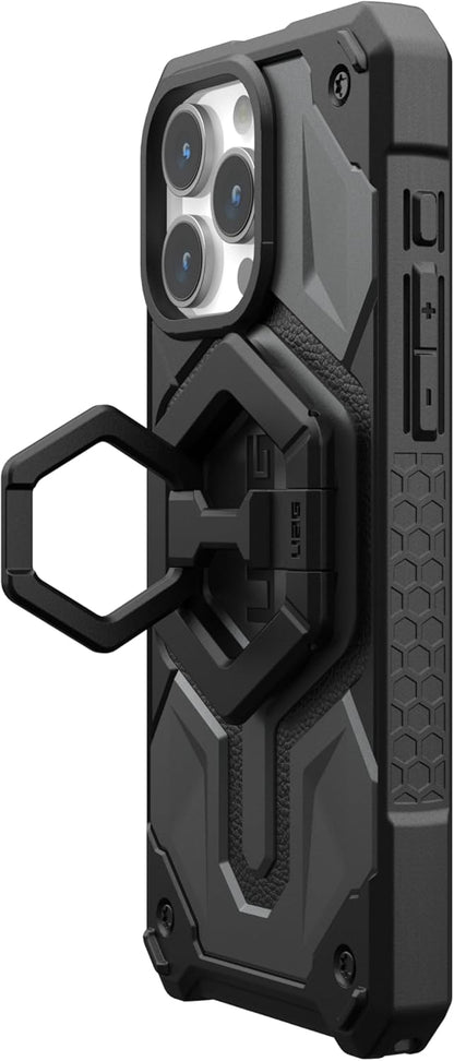 URBAN ARMOR GEAR UAG Magnetic Phone Ring Stand Compatible with MagSafe Magnet, Removable Metal Finger Ring Grip & 360 Rotation Adjustable Kickstand for iPhone 16/15, Galaxy S25, S24, Black/Black