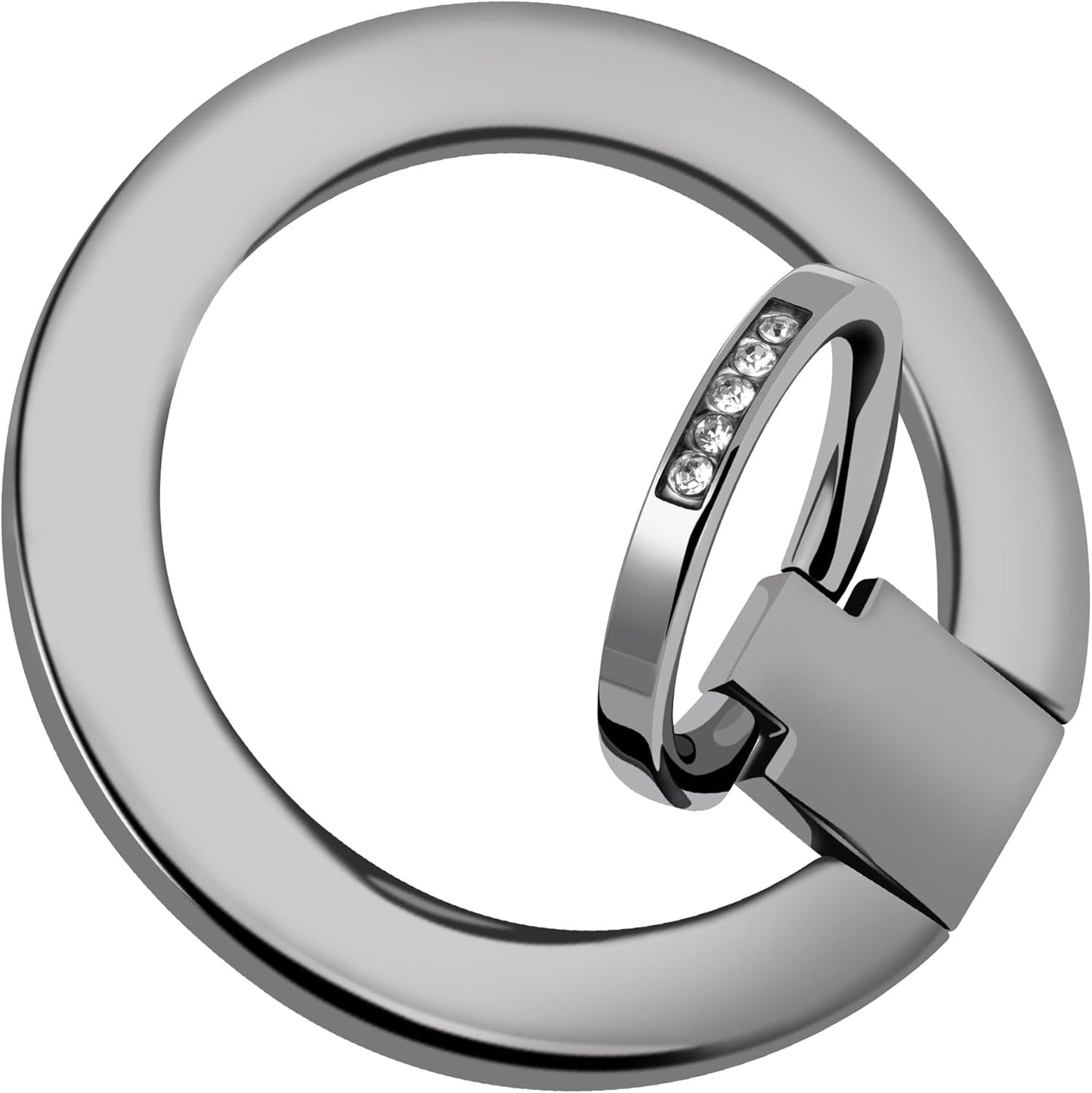 Magnetic Phone Grip for MagSafe, EI Sonador Magnet Phone Ring Holder, Removable, Compatible with iPhone 14 Plus 13 12 Pro Max Mini (Diamond Black)