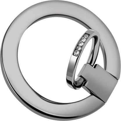 Magnetic Phone Grip for MagSafe, EI Sonador Magnet Phone Ring Holder, Removable, Compatible with iPhone 14 Plus 13 12 Pro Max Mini (Diamond Black)