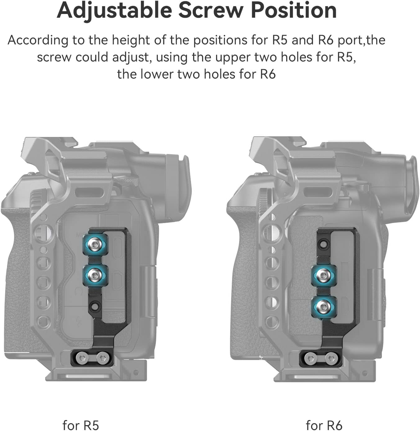 SmallRig Cable Clamp for HDMI and USB-C for Canon R5 / R6 / R5 C Cage 2982/3464 and R6 Mark II Camera Cage 4159-2981