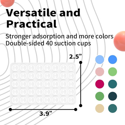 Double Sided Octo Buddy Suction Cup Phone Mount - Silicone Sticky Phone Grip with Higher Suction Power for Effortless Hands-Free Selfies & Videos, Octo Buddies Suction Phone case Suction Grip （White）