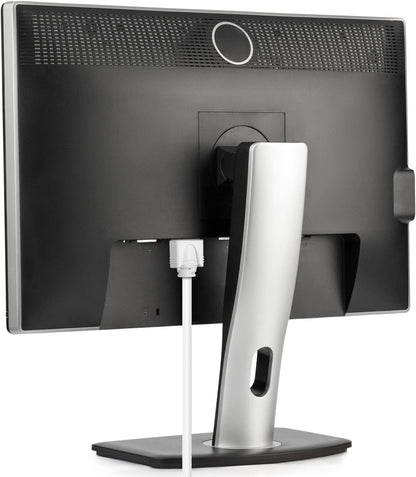 Maximm Monitor Computer Power Cord 10 Ft Flat Plug 360° Rotating PC Cable 3 Prong for, Desktop, Printer, Scanner, 16 AWG NEMA 5-15P to IEC13 - UL Certified