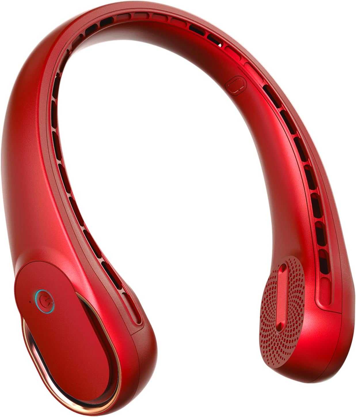 FrSara Neck Fan, Portable Fan Strong Wind, Upgraded 5200mAh, Upgraded Air Volume,360° Cooling, Quiet, No Hair Twisting, Even Air Volume On Both Sides, Non-Slip Material, Short Charging, Long Use Time