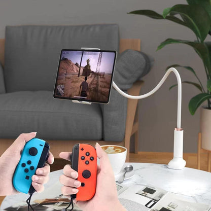 Gooseneck Tablet Holder - Flexible Stand, Tablet Holder,Cell Phone Holder,Cell Stand, Flexible Adjustable Arm in Bed for/Mobile Phone/Switch/etc, 98 cm Total Length (White)