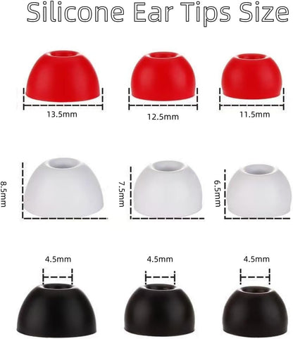 Replacement Ear Tips for Beats Fit Pro, Beats Studio Buds+, Beats Studio Buds, Beats Solo Buds Silicone Earbuds Washable Noise Isolation, Fit in The Charging Case, 6 Pairs S/M/L (Black)