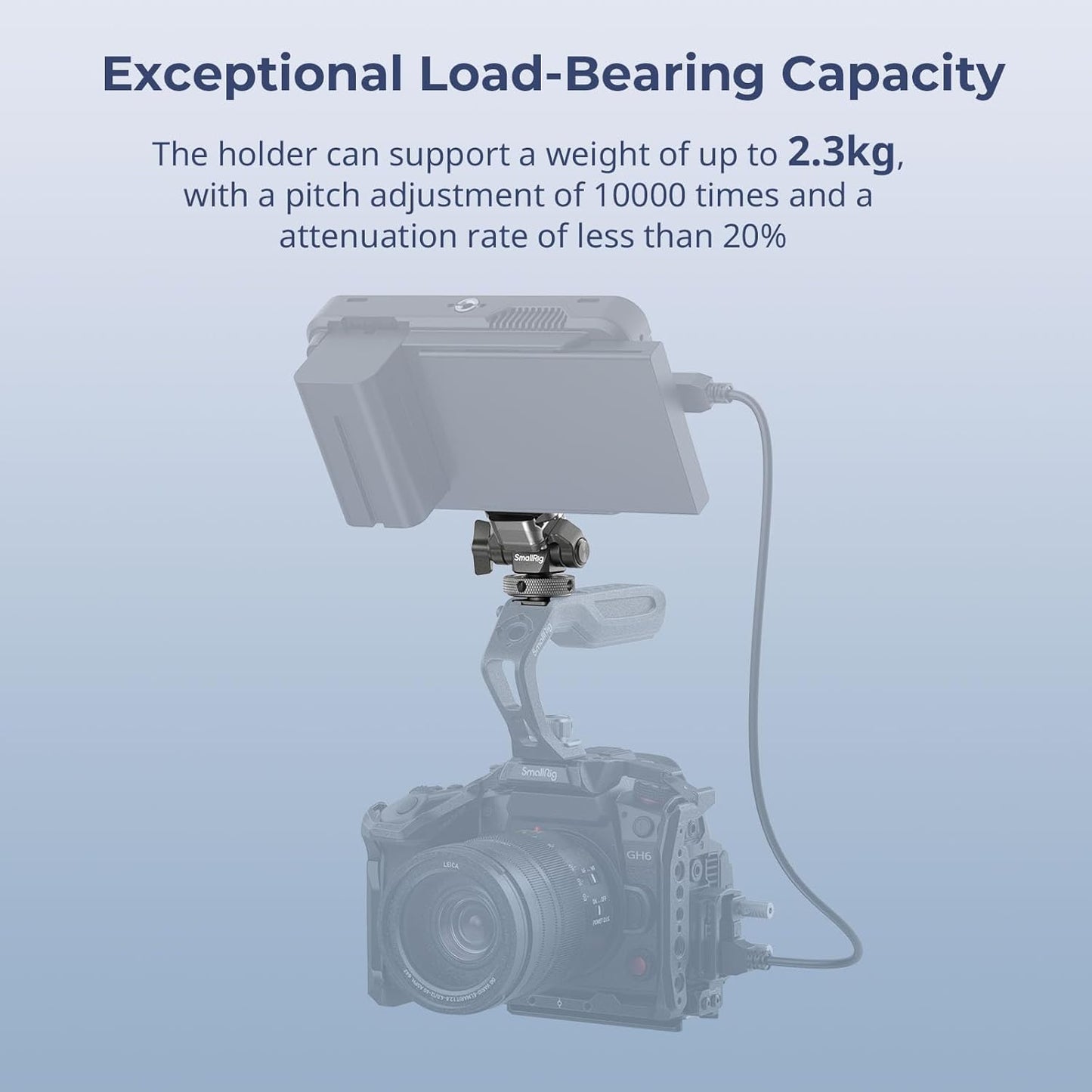 SmallRig HawkLock H21 Quick Release Monitor Mount with Cold Shoe Mount, Swivel and Tilt Adjustable Monitor Holder with 1/4"- 20 Screw, Dual Anti-Twist Design, for Ninja V and V+ Monitors