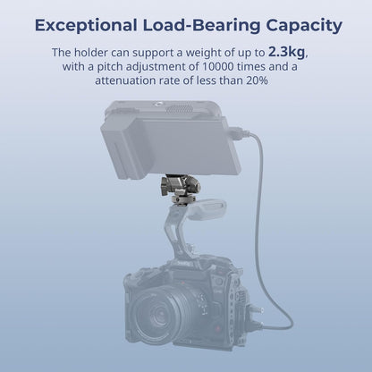 SmallRig HawkLock H21 Quick Release Monitor Mount with Cold Shoe Mount, Swivel and Tilt Adjustable Monitor Holder with 1/4"- 20 Screw, Dual Anti-Twist Design, for Ninja V and V+ Monitors