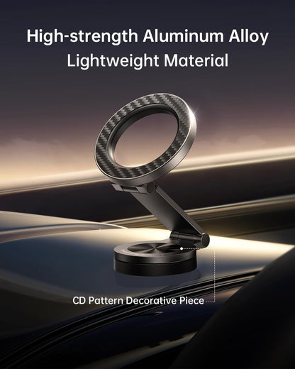 SYNCWIRE for MagSafe Car Mount - [360° Rotation] Magnetic Phone Holder for Car, Adjustable Metal Arm, Car Magnet Phone Mount for Dashboard, Car Accessories Fit iPhone 16 15 14 13 Pro Max &All Phones