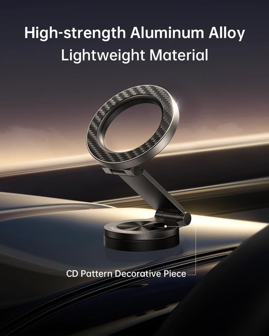 SYNCWIRE for MagSafe Car Mount - [360° Rotation] Magnetic Phone Holder for Car, Adjustable Metal Arm, Car Magnet Phone Mount for Dashboard, Car Accessories Fit iPhone 16 15 14 13 Pro Max &All Phones