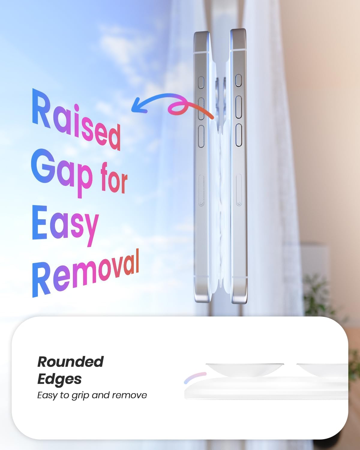 Klearlook Magnetic Suction Phone Mount for MagSafe Case, Removable Sticky Phone Grip Holder for Hands-Free Makeup/Selfie/Live Streaming/Vlog for TikTok & Instagram Influencer/Creator, Transparent