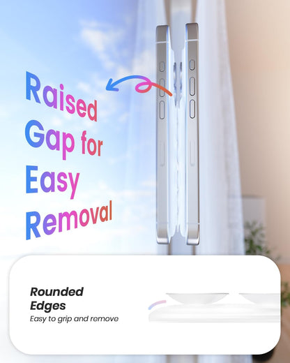 Klearlook Magnetic Suction Phone Mount for MagSafe Case, Removable Sticky Phone Grip Holder for Hands-Free Makeup/Selfie/Live Streaming/Vlog for TikTok & Instagram Influencer/Creator, Transparent