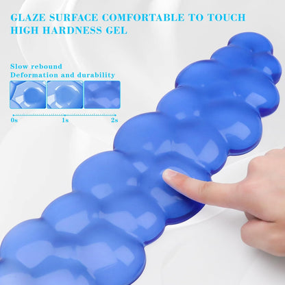 Gel Cloud Keyboard and Mouse Wrist Rest, Cute Wrist Support and Arm Support Rest for Typing Pain Relief，Suitable for Office/Computer/Laptop/Gaming Set-Blue