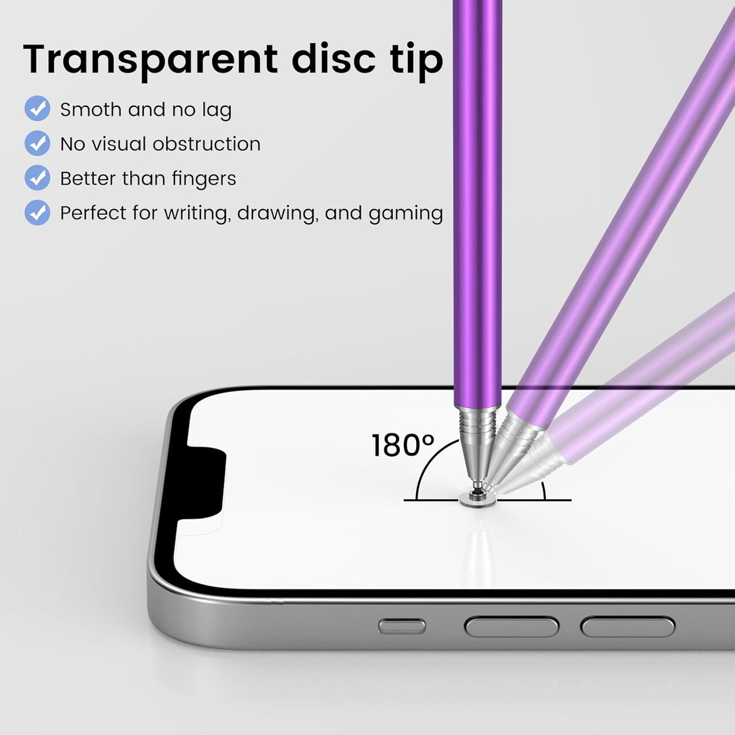 MEKO 4 Pack Stylus Pens for Touchscreens, 2-in-1 High Sensitivity&Precision Capacitive Stylus Pens for iPad iPhone Android Smartphone Tablets All Touchscreen Devices(4 Stylus + 12 Tips)