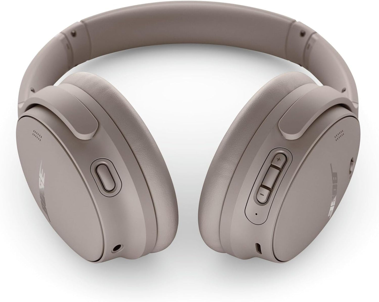 Bose QuietComfort Bluetooth Headphones, Wireless Headphones with Active Over Ear Noise Cancelling and Mic, Deep Bass, Up to 24 Hours of Playtime, Sandstone