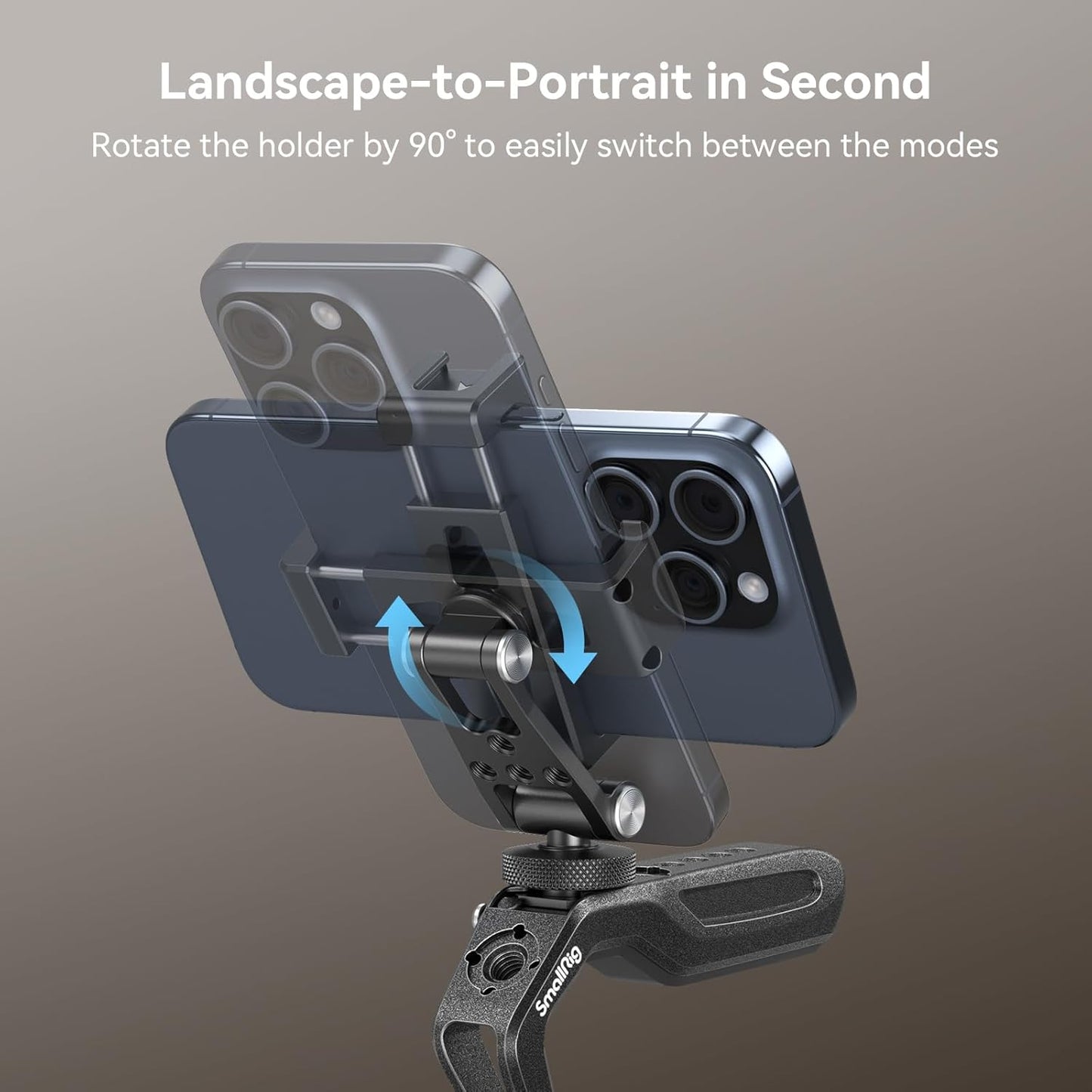 SMALLRIG Universal Metal Phone Support with Cold Shoe Mount, Smartphone Holder Adapter Support Free Adjustment Joints, Phone Tripod Mount for iPhone 17 16 15 14, for Samsung Galaxy etc. - 4382