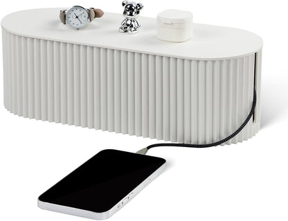 Large Cable Organizer Box for Power Strips, Surge Protectors, Chargers, TV Computer Wires - White