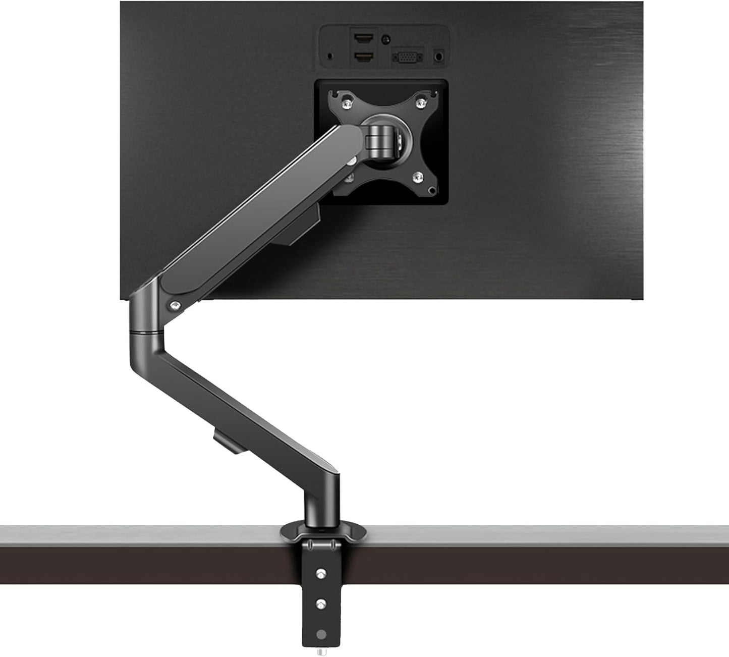 Monitor Arm Desk Mount Single 17-34 inch Portable Adjustable Vesa Stand Gas Spring Desktop Bracket 4.4 to 19.8 lbs with Clamp and Grommet Screen Up to 34 inch Computer pc M5-B