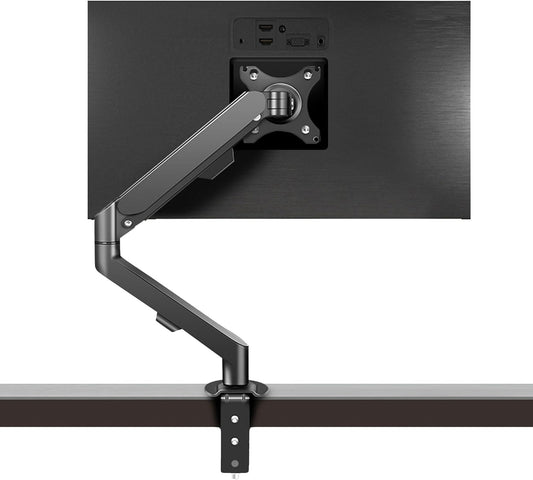 Monitor Arm Desk Mount Single 17-34 inch Portable Adjustable Vesa Stand Gas Spring Desktop Bracket 4.4 to 19.8 lbs with Clamp and Grommet Screen Up to 34 inch Computer pc M5-B