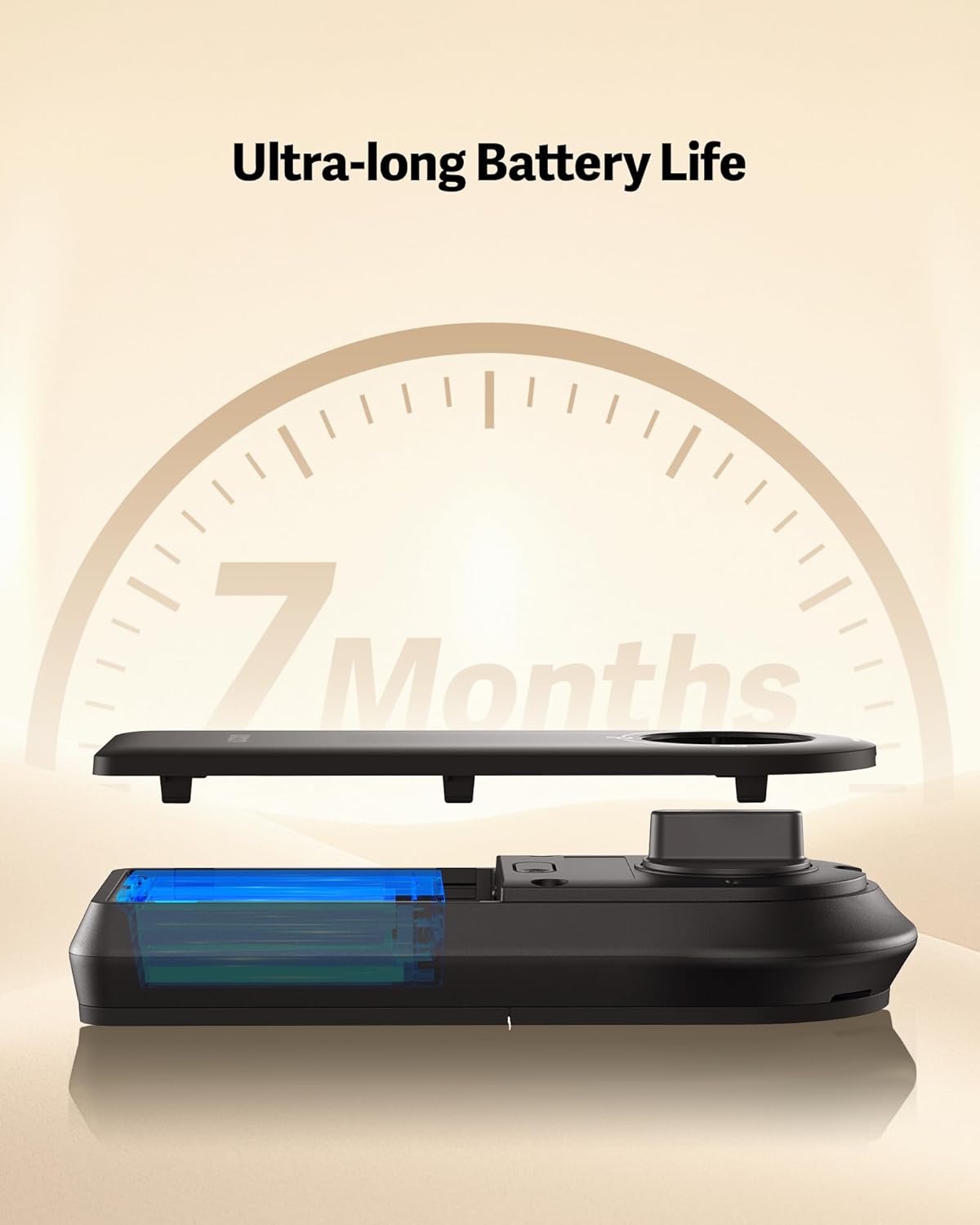 Lockin Veno Smart Lock with Palm Vein, Keyless Entry Smart Locks for Front Door with Doorbell, Fingerprint Lock Built-in WiFi, App Remote Control, 7-Month Battery Life, IP65 Waterproof