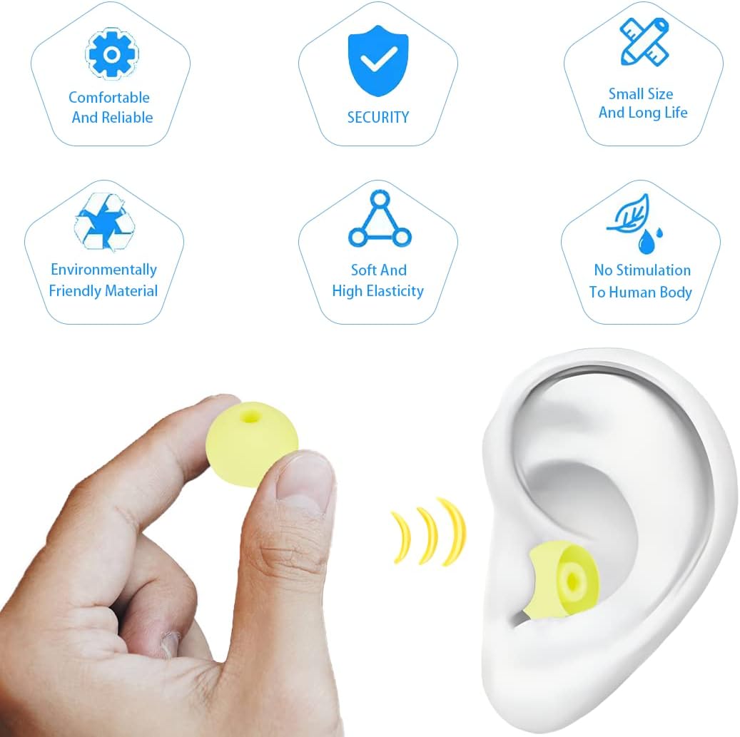 Earbud Tips Replacement Earbud Tips Earbud Replacement Tips Earbuds Replacement Tips Ear Pads Ear Cushions Ear Tips for Earbuds for Powerbeats Pro Beats Wireless Earphone Headphones 4 Pairs (Yellow)
