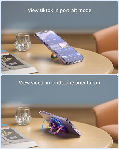 [2025 Newest] SUPERONE for MagSafe Phone Grip, Stylish Cool Magnetic Ring Holder with Adjustable Stand, Removable MagSafe Accessories Only for iPhone 16/15/14/13/12 Series and Mag Safe Case - Colorful