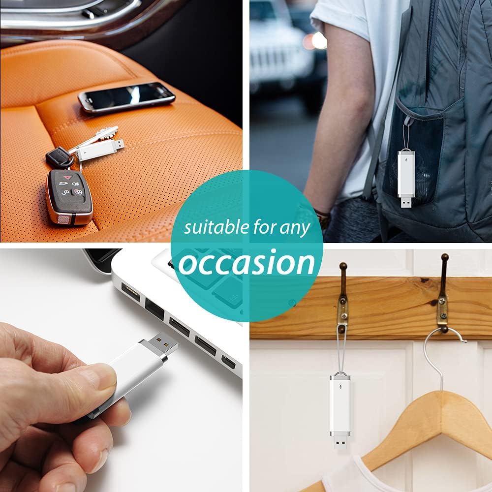 KEXIN 10 Pack 1GB Flash Drive USB 2.0 Flash Drive Pen Drive Memory Stick White