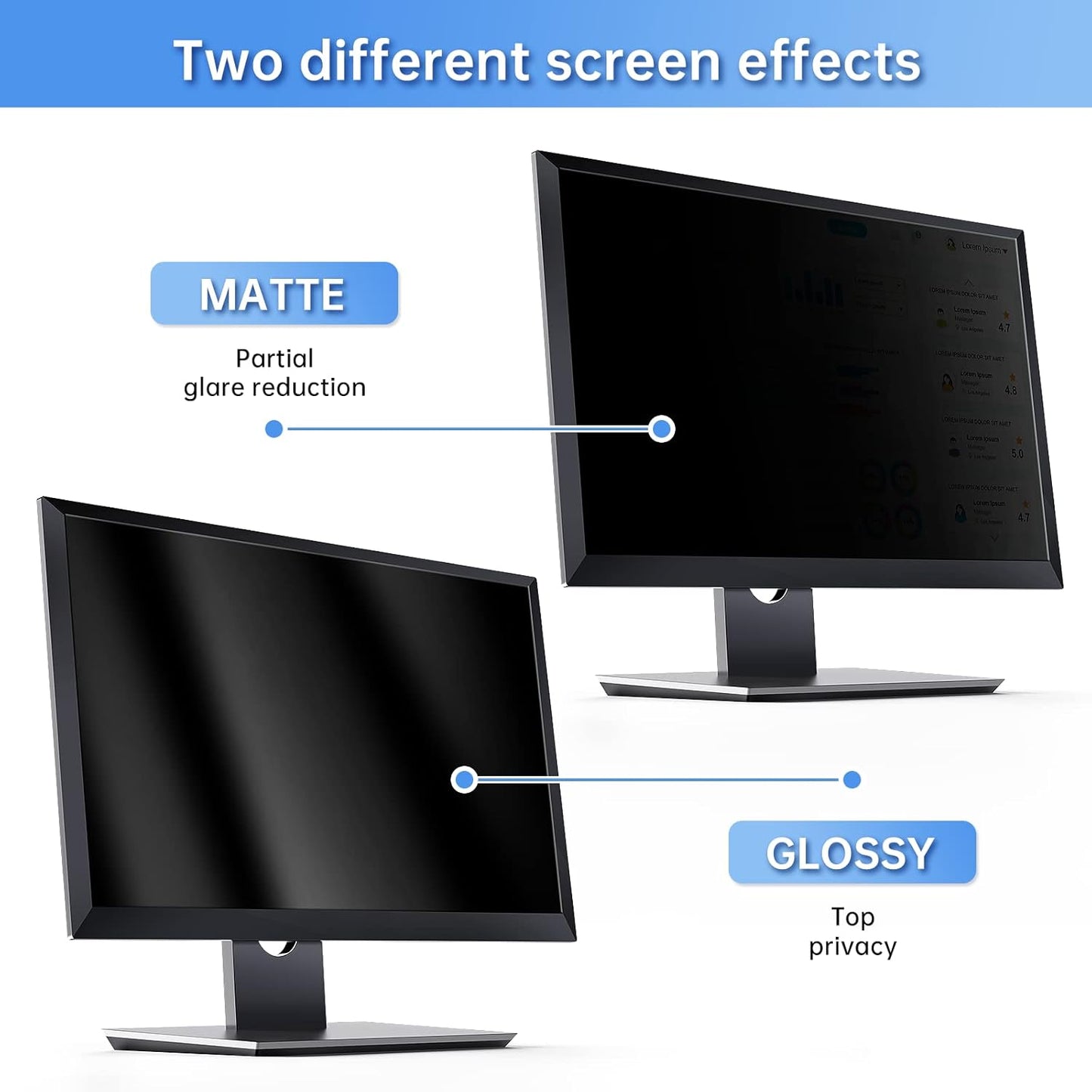 Privacy Screen Filter for 23 inch Widescreen Monitors - Computer Monitor Privacy Screen (16:9 20.04'x11.26')