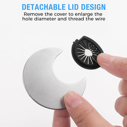 Desk Grommet 2" (50 mm), Desk Cord Hole Cover, Cable Grommet ABS Plastic, Desk Hole Grommet for Office and Home Table Cable, Detachable Cable Cord Organizer (Silver Sand 2 Pcs)