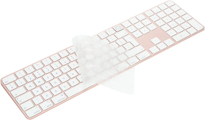[Not for 2024 Release A3119] Keyboard Cover for iMac Magic Keyboard (Europe Layout 7 Shape Enter Key)(Model A2520, Touch ID Version, with Numeric Key) Ultra Thin Clear Protector Skin