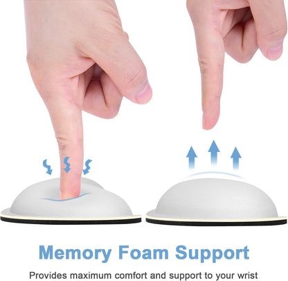 Dapesuom Mouse Wrist Rest, Ergonomic Memory Foam Mouse Wrist for Computer Desk Mats Support, Hand Rest Pad Cushion for Gaming, Office, Laptop, Men, Women, Pain Relief & Easy Typing, Space Gray