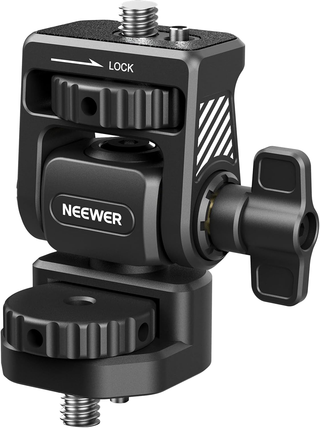 NEEWER Field Monitor Mount Monitor Holder with 1/4" Screw, 360° Swivel, 180° Tilt, Anti Twist Screw Compatible with Atomos Ninja 5" & 7" Camera Monitor Compatible with SmallRig Camera Cage, MA021